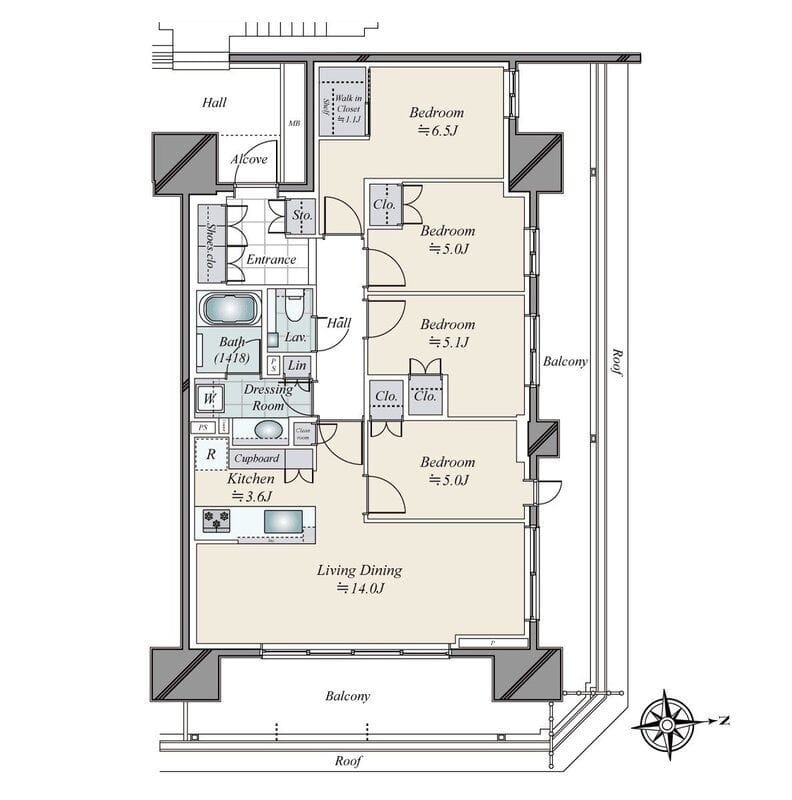 HARUMI FLAG PARK VILLAGE D棟 808