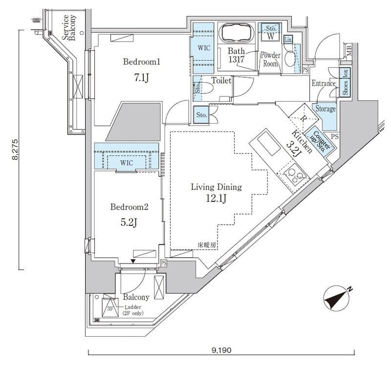 Prime Art白金台 303 間取り図