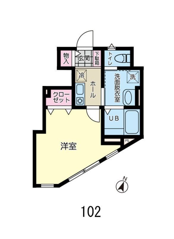 ナラティブ菊名 102 間取り図