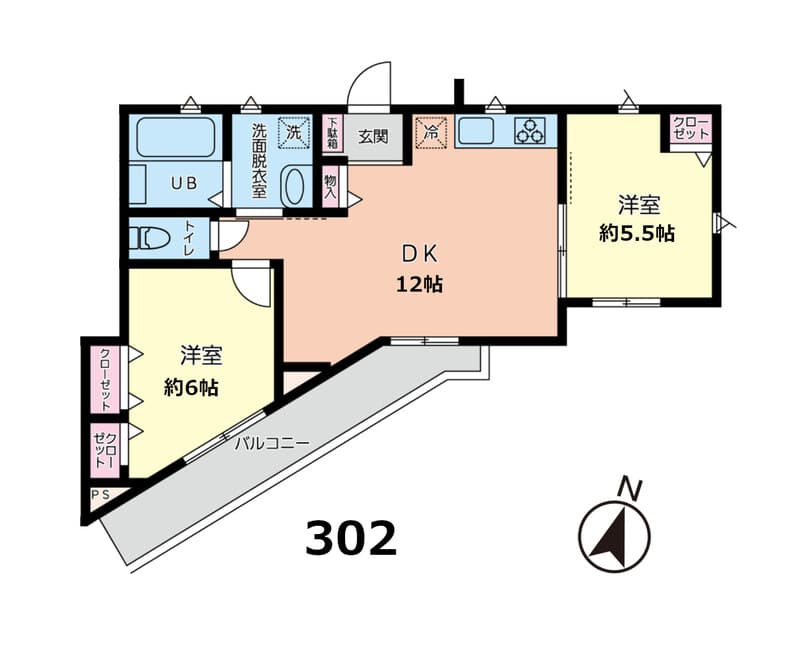 ナラティブ菊名 302 間取り図