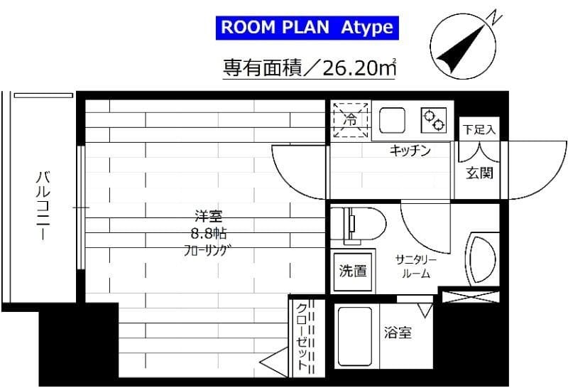 ステージファースト東日暮里 1201 間取り図