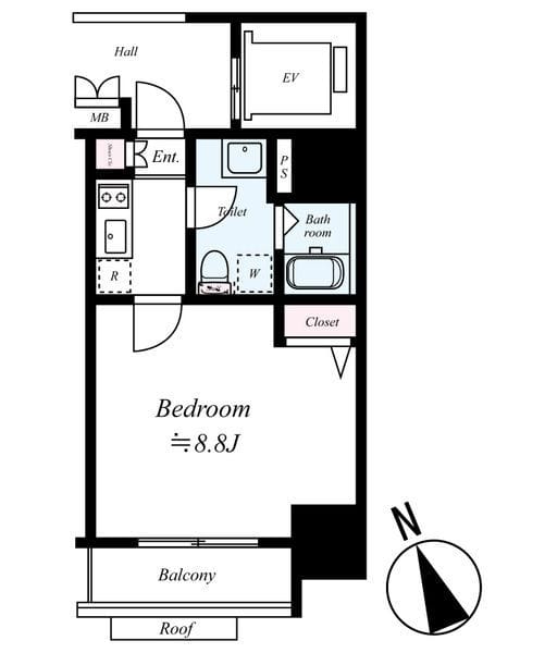 ステージファースト東日暮里 201 間取り図