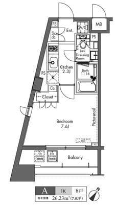 プラウドフラット三軒茶屋 304 間取り図