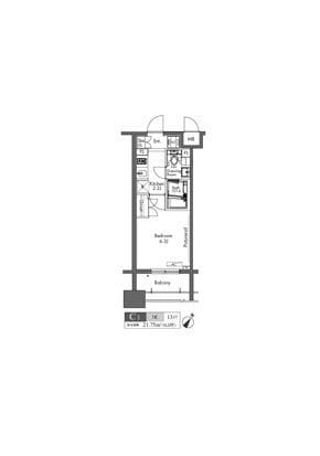 プラウドフラット三軒茶屋 602 間取り図