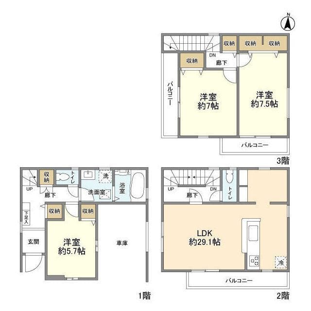 Kolet川口辻 18.3万円/入力なし/なし 間取り図
