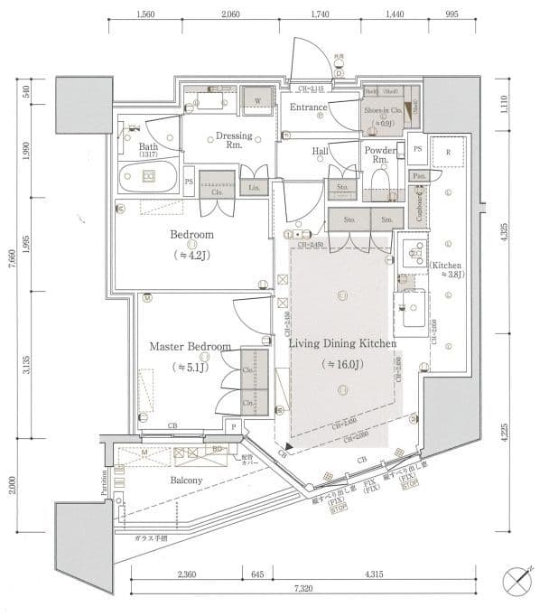 パークホームズ文京本駒込 404 間取り図