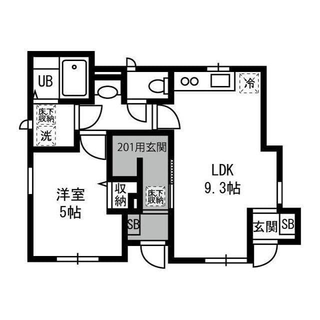 シモニアゼリア 1 間取り図