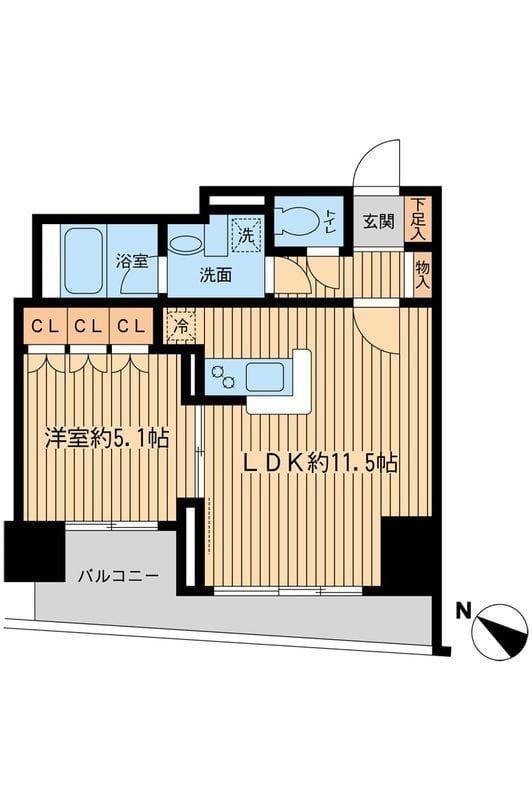 日本橋ファーストレジデンス 1301 間取り図