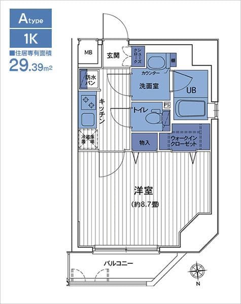HF三田レジデンスⅡ 0701 間取り図