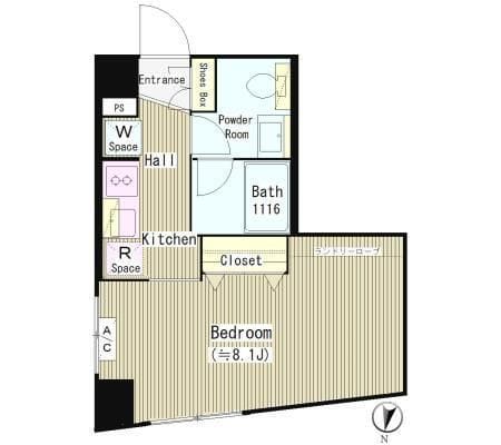 ソラーニ目黒不動前 106 間取り図