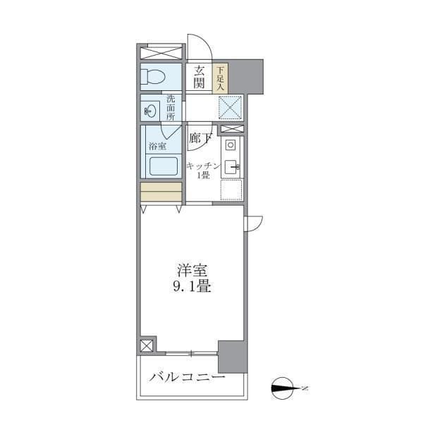 マイプレジール広尾 1104 間取り図