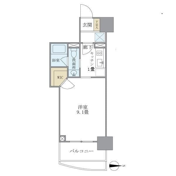 マイプレジール広尾 402 間取り図