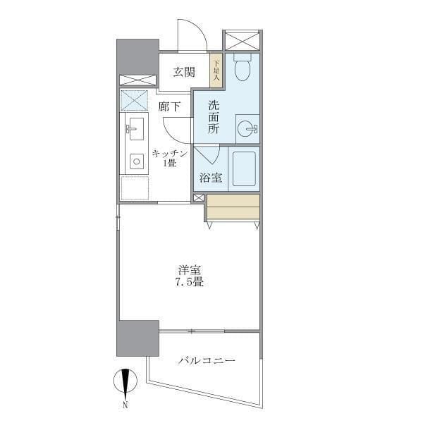 マイプレジール広尾 505 間取り図