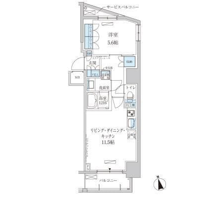 パークアクシス東上野 1201 間取り図