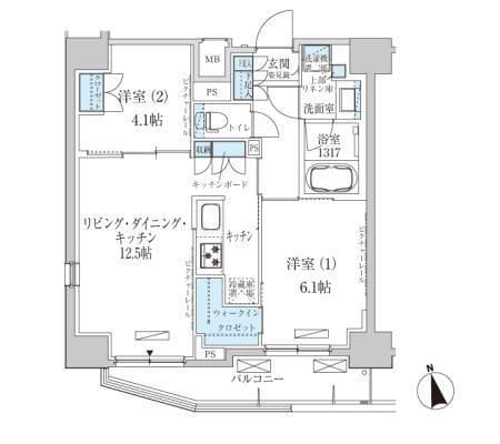 パークアクシス東上野 1303 間取り図