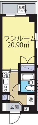ハナブサマンション 401 間取り図