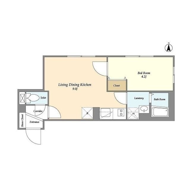 ウェルスクエアイズム下北沢WEST 206 間取り図