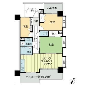 ライオンズマンション多摩川緑地 0305 間取り図