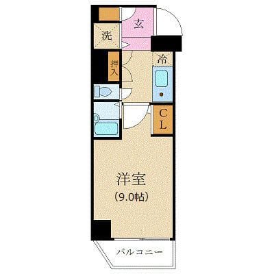 カスタリア新宿 1201 間取り図