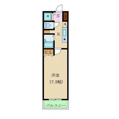 カスタリア新宿 702 間取り図