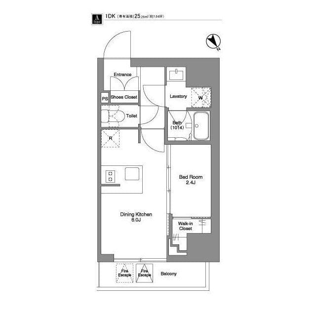 BPRレジデンス田端 0601 間取り図
