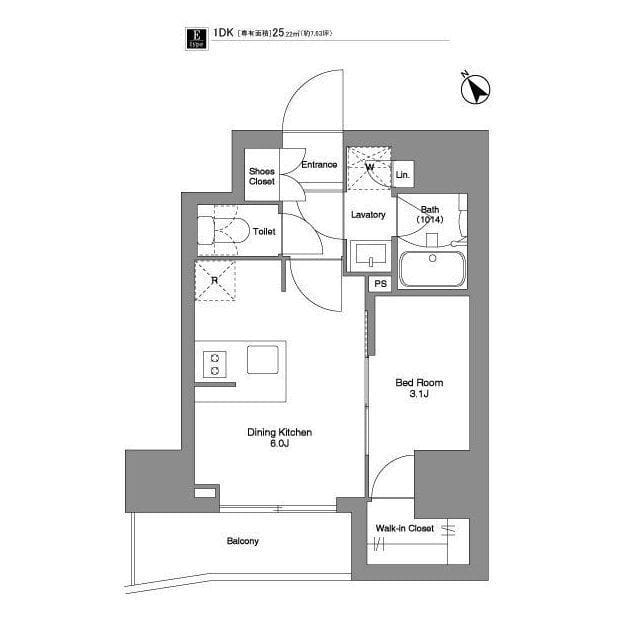BPRレジデンス田端 0804 間取り図