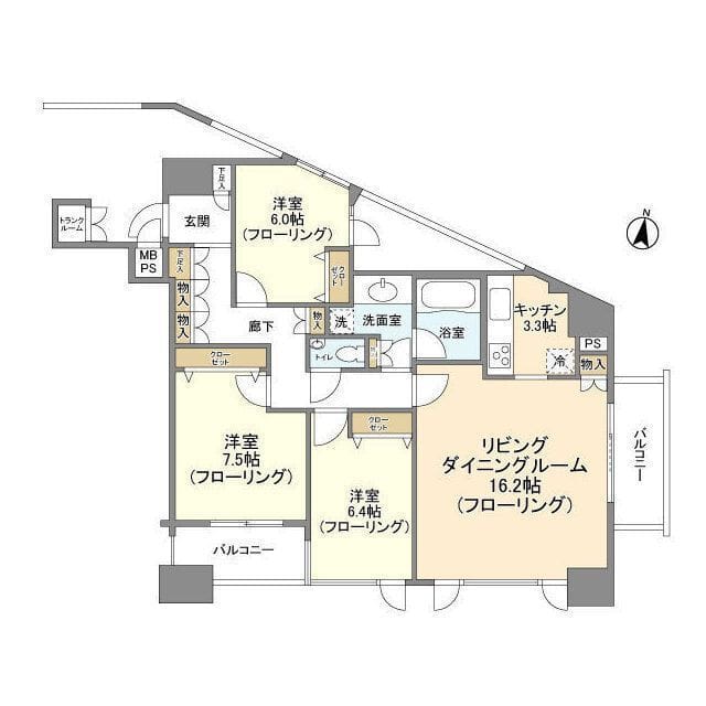HF白金高輪レジデンス 1201 間取り図