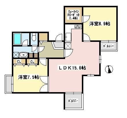 コリーヌ北寺尾 203 間取り図