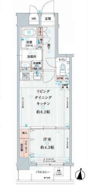 ソルフィエスタ住吉 302 間取り図