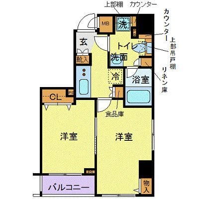 フェニックス五反田 413 間取り図