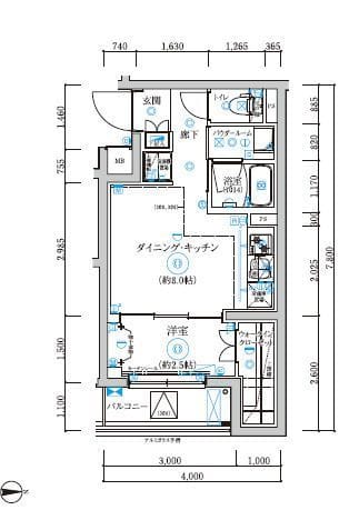 RELUXIA武蔵中原 408 間取り図