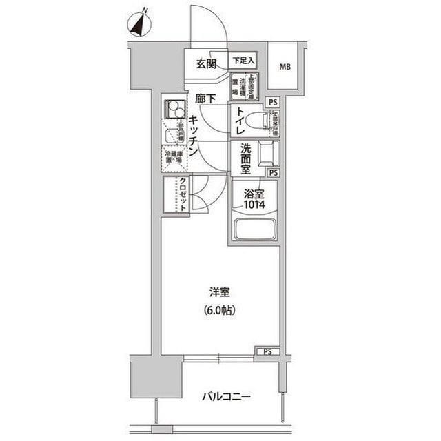 ラクラス幡ヶ谷 0203 間取り図