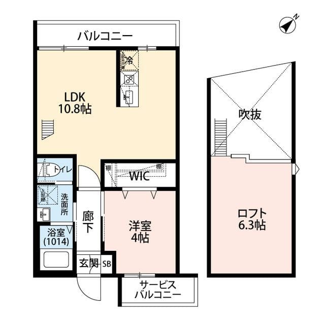 エクセラン北小金 304 間取り図