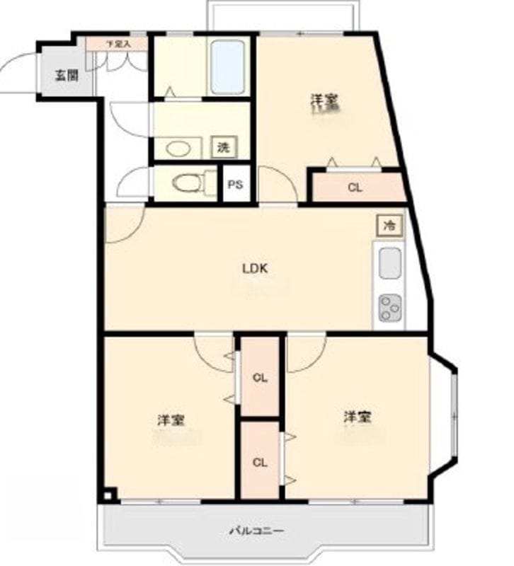 ライオンズマンション井土ケ谷 104 間取り図