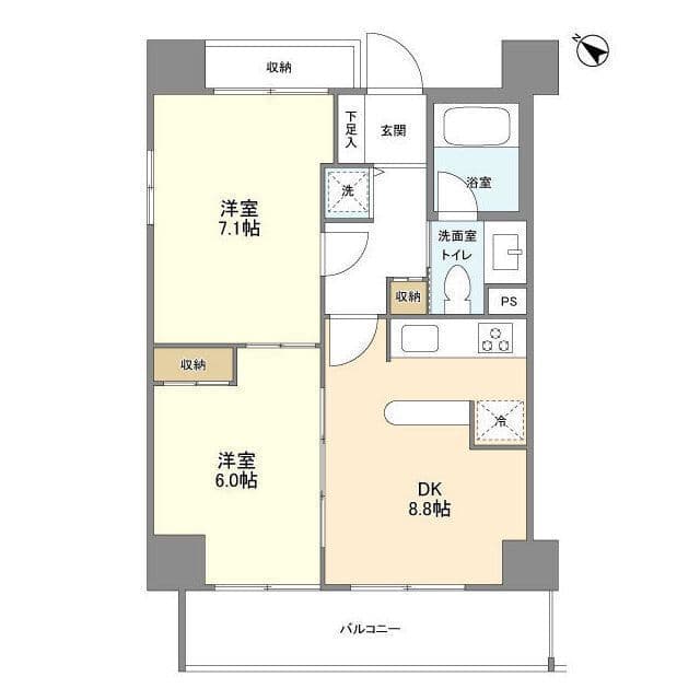 プロスペクト西巣鴨 1202 間取り図