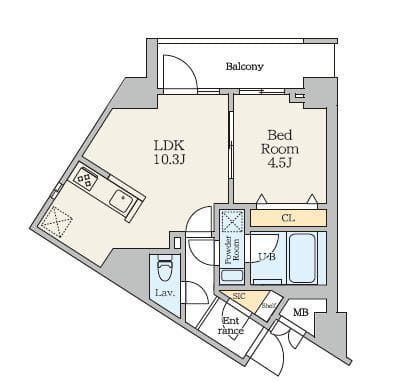 S-RESIDENCE曳舟berenza 601 間取り図
