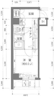 アデッソ新宿若松町 1203 間取り図