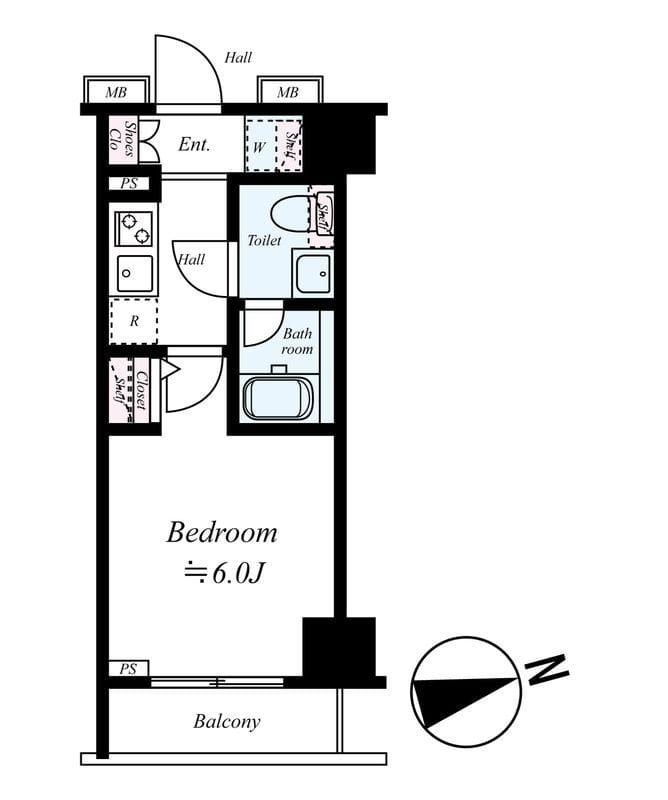 メインステージ北千住III 403 間取り図