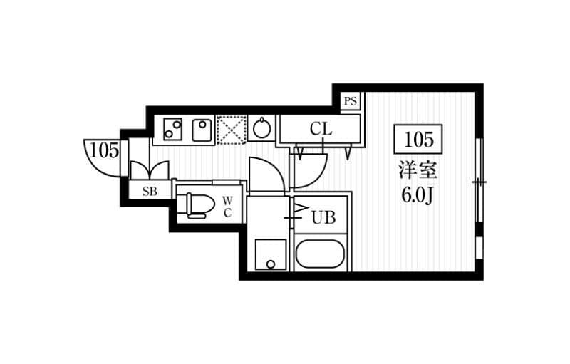 ミハス三軒茶屋Ⅱ 105 間取り図