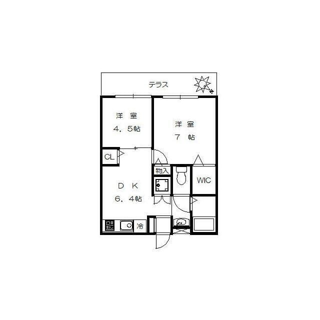 フォレスト等々力 102 間取り図