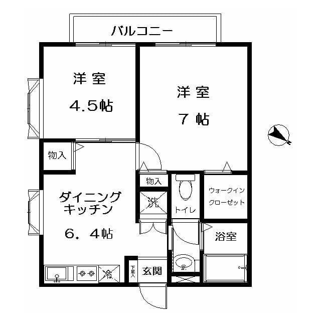 フォレスト等々力 103 間取り図
