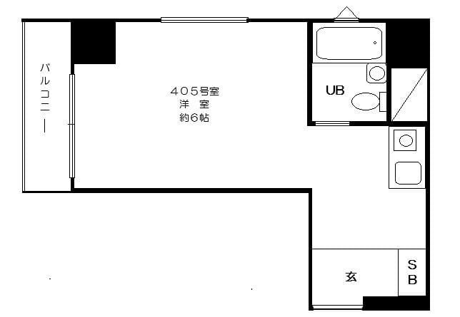 第2北條ビル 405 間取り図