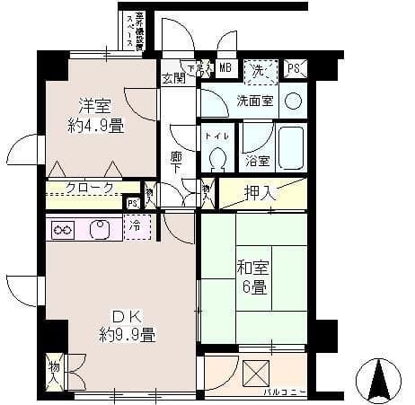エステージワコー 401 間取り図
