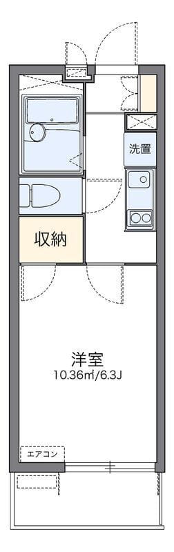 レオパレスカートン 205 間取り図