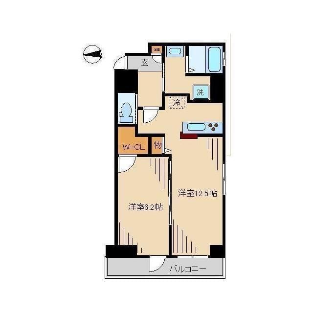 ベルティーセ新宿 602 間取り図