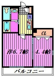 Mark Duo芝Ⅰ 201 間取り図