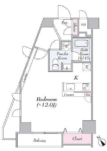 ステージファースト本駒込Ⅱ 401 間取り図