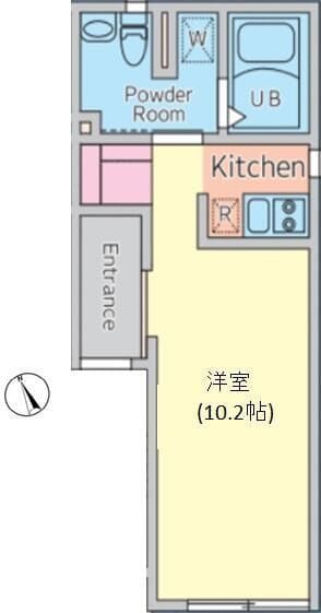 ルーナクレシェンテ早稲田 302 間取り図