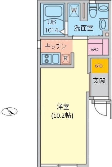 ルーナクレシェンテ早稲田 501 間取り図
