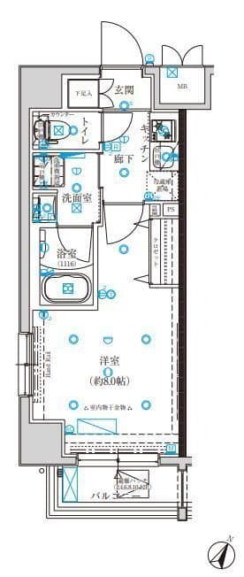 クレイシア板橋蓮沼 203 間取り図